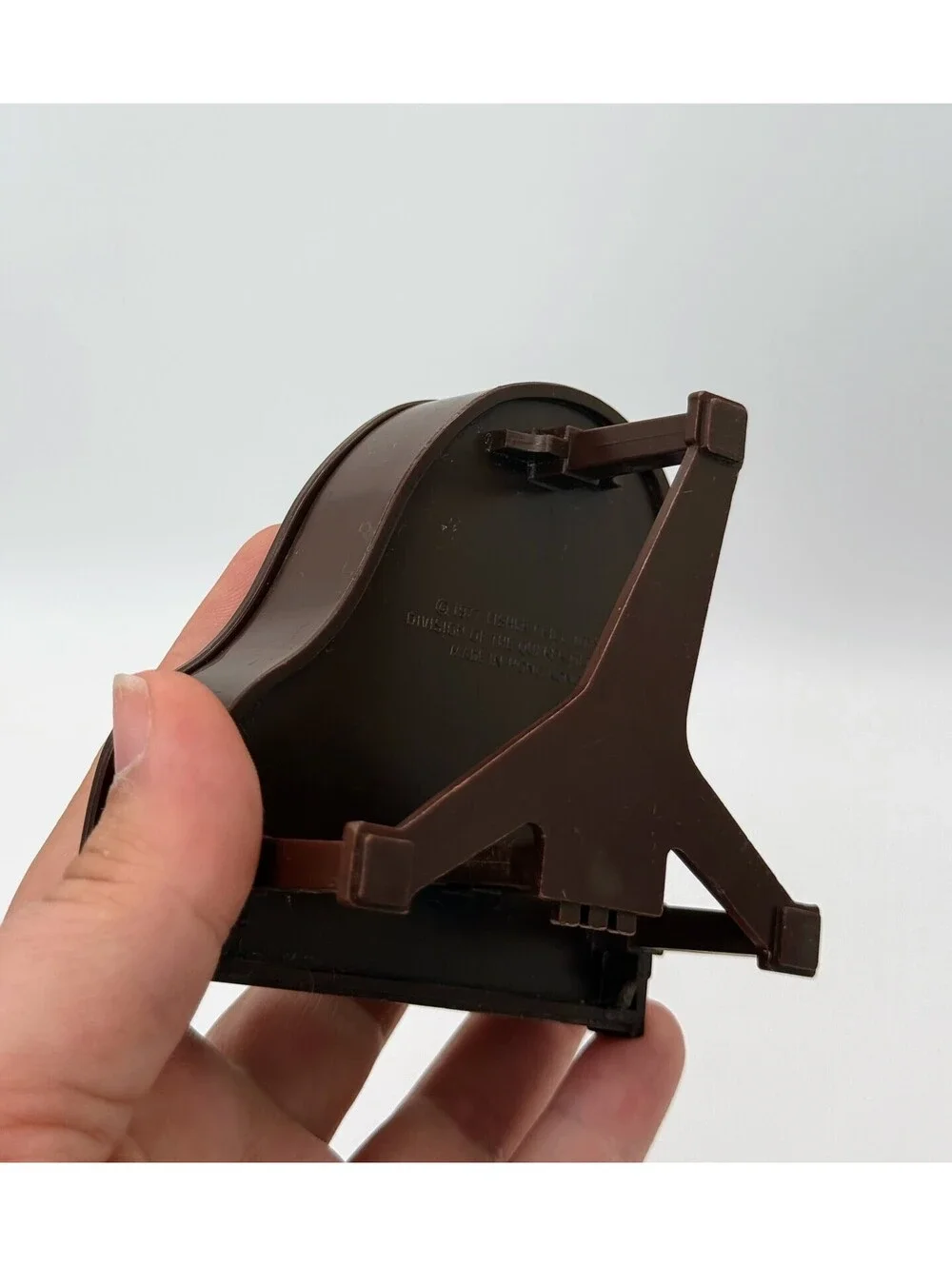 1:12 Scale Vintage Dollhouse Miniature Grand Piano Brown Plastic Hinged Lid